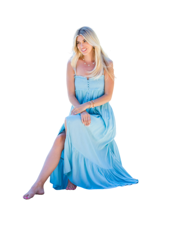 Vestido Maxi Celeste