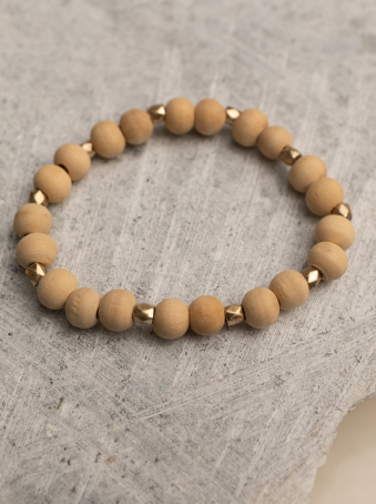 Set de 3 pulseras elásticas en tonos tierra