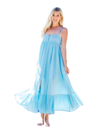 Vestido Maxi Celeste