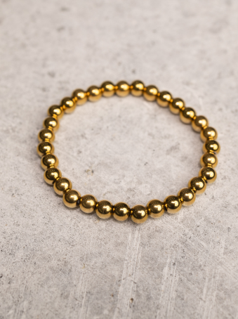 Pulsera elástica, Acero Inoxidable, Enchapada en oro 18K