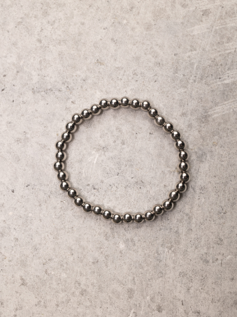 Pulsera elástica de esferas plateadas Acero Inoxidable 316L