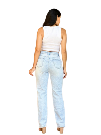 Jeans Rectos "Acid Wash"