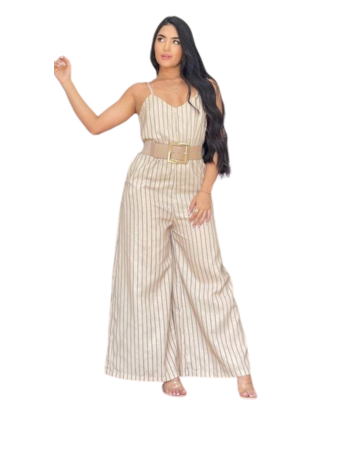 ✨Oversize Jumpsuit Beige rayas