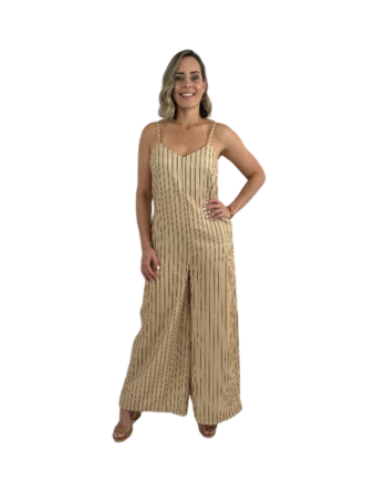 ✨Oversize Jumpsuit Beige rayas