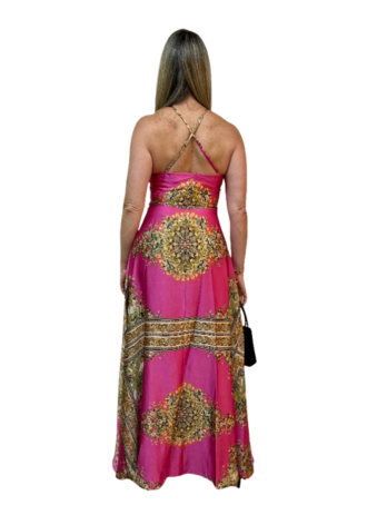 Vestido Halter Estampado