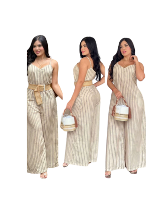✨Oversize Jumpsuit Beige rayas